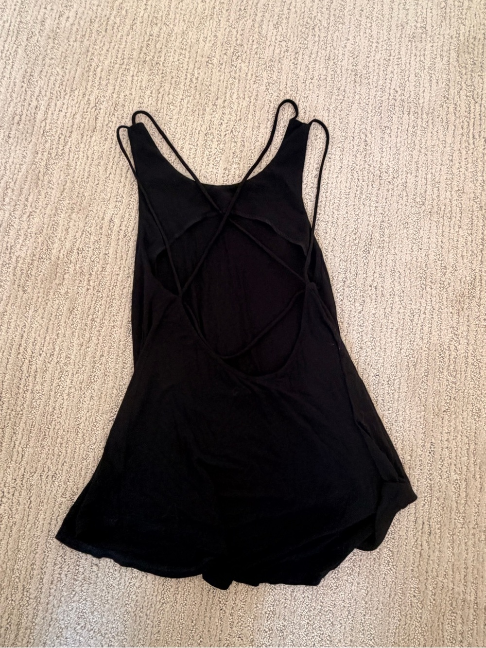 Astr Black Cross-Back Tank Top